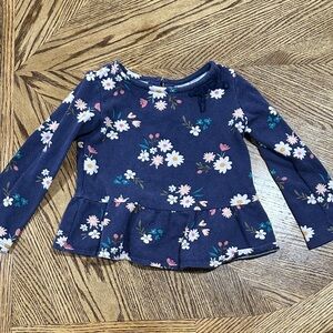 Carter's Navy Floral Long Sleeve Tee